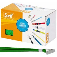 SARFF 15311213 Metal Klipsli Kart Askı İpi Yeşil 50'Li 