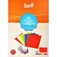 SARFF 15201015 Kırmızı A4 PVC Opak Cilt Kapağı 100 Adet