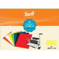 SARFF 15201030 Sarı Opak A3 PVC Cilt Kapağı 160 Mikron 100 Adet
