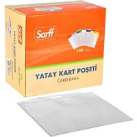 SARFF 15207019 Yatay Güvenlik Kart Poşeti 12x11cm 100'Lü