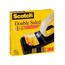 Scotch® 136 Double Sided (Çift Taraflı) Bant, Kesicili, 19mm x 33m