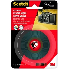 Scotch® 4002 Extra Güçlü Montaj Bandı 19mm x 1,5m 