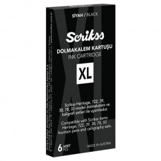 Scrikss Siyah XL Dolma Kalem Kartuş 6'Lı Paket M000SAFFDHR02A