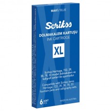 Scrikss Mavi XL Dolma Kalem Kartuş 6'Lı Paket M000SAFFDHR05A 