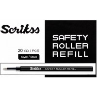 Scrikss Safety Roller Refill 20 Adet/PCS Siyah / Black