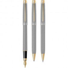 Scrikss Venus 722W Gold Krom Tükenmez - Versatil - Dolma Kalem M Uç Üçlü Set Balıksırtı Desenli T00SAII722WGKA Scrikss Venus 722W Gold Krom Tükenmez - Versatil - Dolma Kalem M Uç Üçlü Set Balıksırtı Desenli T00SAII722WGKA