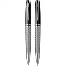 Scrikss Pera 477 Siyah Krom Tükenmez - Mekanik 0.7 mm Kurşun Kalem İkili Set T000SAGG4770A