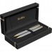 Scrikss Venus 722W Gold Krom Tükenmez - Mekanik Kurşun Kalem İkili Set Balıksırtı Desenli T00SAGG722WGKA