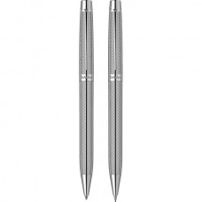 Scrikss Venus 722W Krom Tükenmez - Mekanik Kurşun Kalem İkili Set Balıksırtı Desenli T00SAGG722WKRA