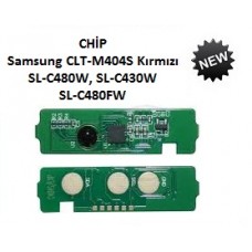 Samsung CLT-M404S Kırmızı Toner CHİP, SL-C480W, SL-C430W, SL-C480FW