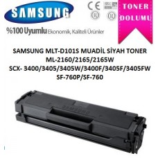 Samsung MLT-D101S Siyah MUADİL Toner 1500 Sayfa (CHİPLİ) ML-2160,2165&SCX-3400,3405&SF760P 