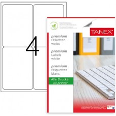Tanex TW-2004 Laser Etiket 99,1x139 mm 100 Ad.