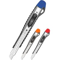 Miles FA904 Turuncu Metal Kanal Plastik Gövdeli Otomatik Kilitli Maket Bıçağı - 9mm – 3/8” Miles FA904 Turuncu Metal Kanal Plastik Gövdeli Otomatik Kilitli Maket Bıçağı - 9mm – 3/8”