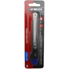 Miles FA904 Lacivert Metal Kanal Plastik Gövdeli Otomatik Kilitli Maket Bıçağı - 9mm – 3/8”