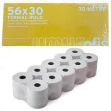 UMUR 30005678 Termal Rulosu 56mm x 30 Mt. Kutulu 48 Gr./m2 UMUR 30005678 Termal Rulosu 56mm x 30 Mt. Kutulu 48 Gr./m2