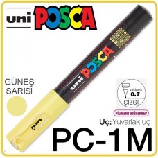 Uni Posca PC-1M Güneş Sarısı Yuvarlak Uç ~0.7 Su Bazlı Poster Markörü 