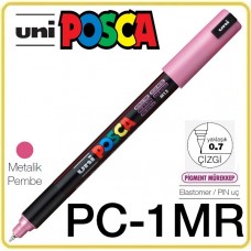 Uni POSCA PC-1MR Metalik Pembe ~0.7mm Su Bazlı Poster Markörü