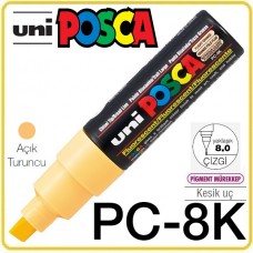 Uni PC-8K Açık Turuncu POSCA 8.0mm Kesik Uçlu Su Bazlı Poster Markörü