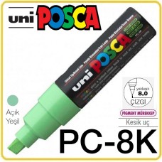 Uni PC-8K Açık Yeşil POSCA 8.0mm Kesik Uçlu Su Bazlı Poster Markörü