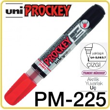 Uni PROCKEY PM-225 Kırmızı ~1.4-2.0 & 3.7 Su Bazlı Markörü