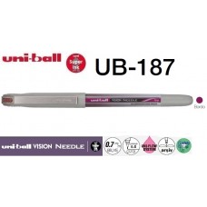 Uniball UB-187 Vision Needle 0.7 İğne Uçlu Kalem Bordo