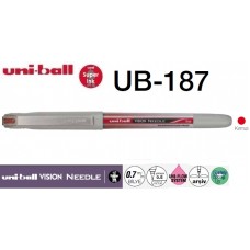 Uniball UB-187 Vision Needle 0.7 İğne Uçlu Kalem Kırmızı