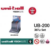 Uniball UB-200 Vision Elite 0.8 Roller Kalem 36'Lı Set Uniball UB-200 Vision Elite 0.8 Roller Kalem 36'Lı Set