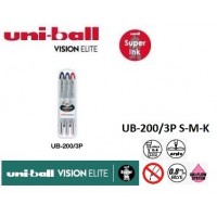 Uniball UB-200 Vision Elite 0.8 Roller Kalem 3'Lü Set UB-200/3P S-M-K Uniball UB-200 Vision Elite 0.8 Roller Kalem 3'Lü Set UB-200/3P S-M-K