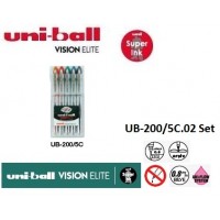 Uniball UB-200 Vision Elite 0.8 Roller Kalem 5'Li Set UB-200/5C.02 Set Uniball UB-200 Vision Elite 0.8 Roller Kalem 5'Li Set UB-200/5C.02 Set