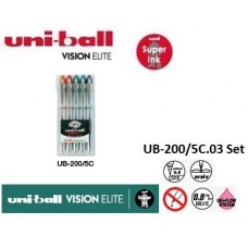 Uniball UB-200 Vision Elite 0.8 Roller Kalem 5'Li Set UB-200/5C.03 Set
