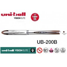 Uniball UB-200B Vision Elite 0.8 Roller Kalem Kahverengi/Siyah Uniball UB-200B Vision Elite 0.8 Roller Kalem Kahverengi/Siyah