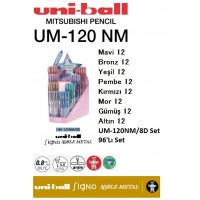 Uniball UM-120NM/8D Signo Noble Metal 0.8 Jel Kalem 96'Lı Set Uniball UM-120NM/8D Signo Noble Metal 0.8 Jel Kalem 96'Lı Set