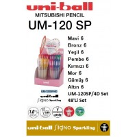 Uniball UM-120SP/4D Signo Sparkling 1.0 Jel Kalem 48'Li Set Uniball UM-120SP/4D Signo Sparkling 1.0 Jel Kalem 48'Li Set