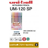 Uniball UM-120SP/8C Signo Sparkling 1.0 Jel Kalem 8'Li Set Uniball UM-120SP/8C Signo Sparkling 1.0 Jel Kalem 8'Li Set