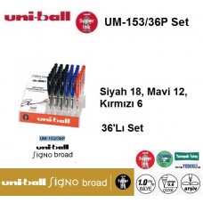 Uniball UM-153/36P Signo BROAD 1.0 İmza Kalemi 36'Lı Set