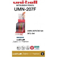 Uniball UMN-207F/3D Signo 0.7 Mekanik Jel Kalem 36'Lı Set Uniball UMN-207F/3D Signo 0.7 Mekanik Jel Kalem 36'Lı Set