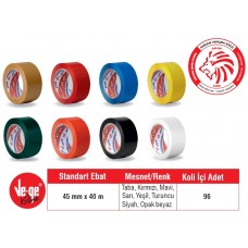 VE-GE Aslan Ambalaj Bandı 45 mm x 40 m Renkli/Baskılı (96 Adet/Koli)