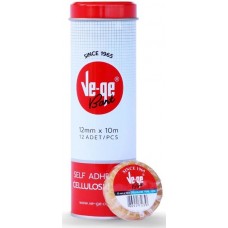 VE-GE SO-2021 Office Tape Metal Kutu (Ofis Bantları) 12 mm x 10 m Şeffaf 