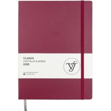 VICTORIA'S JOURNALS VJ-124-1403 Classic A4 (19x25) Haftalık Ajanda Sert Kapak Ivory 100 Gr. Lastikli Cepli 144 Yaprak