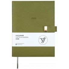 VICTORIA'S JOURNALS VJ-124-1406 Exclusive A4 (19x25) Haftalık Ajanda Ivory 100 Gr. 144 Yaprak Yaldız Kenar İçi Değişebilir