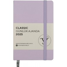 VICTORIA'S JOURNALS VJ-124-1488 Classic A6 (9x14) Günlük Ajanda Sert Kapak Ivory 70 Gr. 384 Yaprak Lastikli Cepli