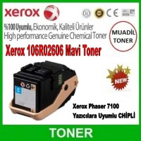 Xerox 106R02606 Mavi Muadil Premium Toner Kartuşu 4500 Sayfa,Phaser 7100