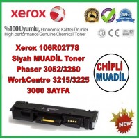 Xerox 106R02778 Siyah MUADİL Premium Toner Kartuşu 3000 Sayfa,Xerox Phaser 3052/3260-WC3215/3225 Xerox 106R02778 Siyah MUADİL Premium Toner Kartuşu 3000 Sayfa,Xerox Phaser 3052/3260-WC3215/3225