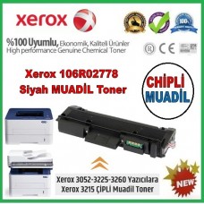 Xerox 106R02778 Siyah MUADİL Japanese Toner Kartuşu 3000 Sayfa, Xerox Phaser 3052/3260-WC3215/3225