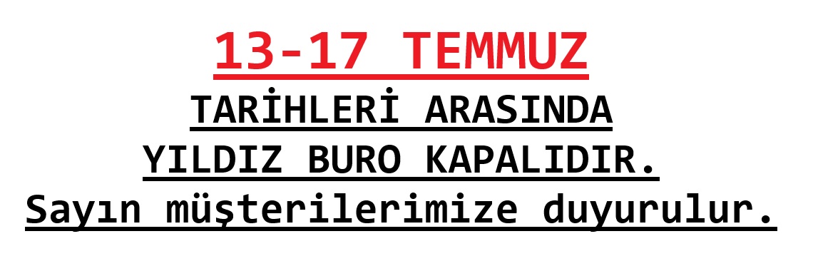 YILDIZ BURO 13-17 TEMMUZ